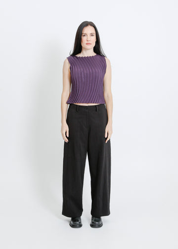 CORI PLEAT TOP / PURPLE