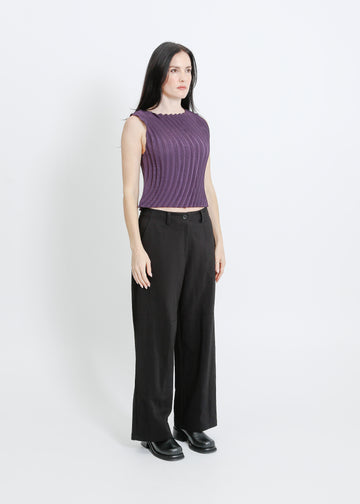 CORI PLEAT TOP / PURPLE