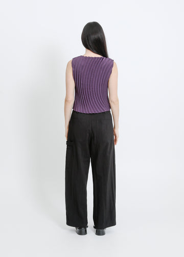 CORI PLEAT TOP / PURPLE
