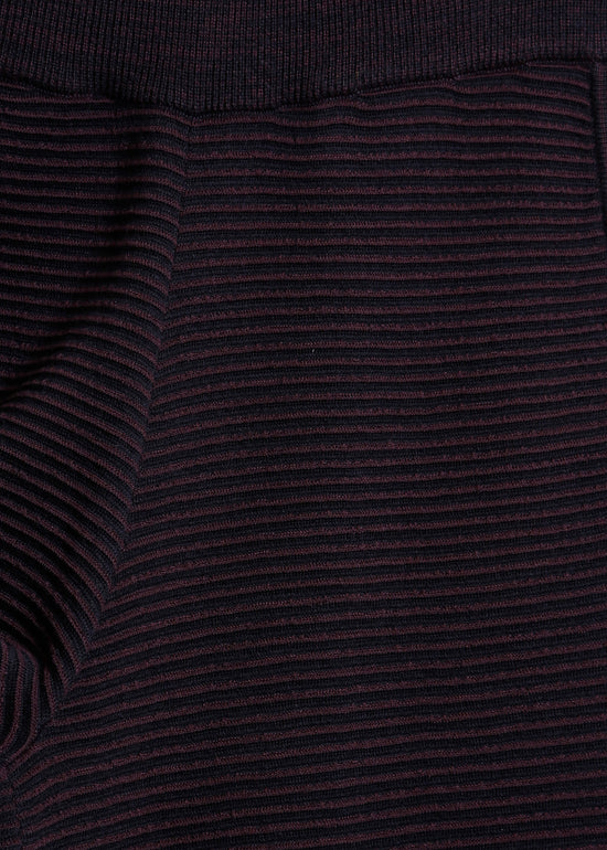 SERENA KNIT PANT / MAHOGANY-INK RIB