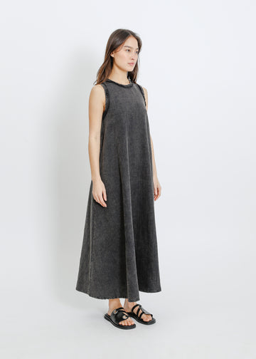 CAMPBELL DRESS / WASHED BLACK