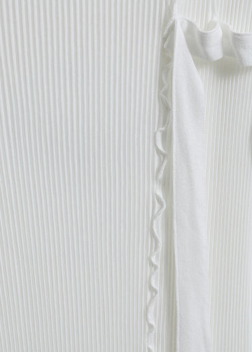 CHARLOTTE PLEAT DRESS / WHITE