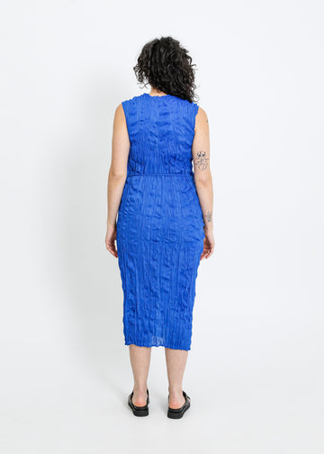 REAH PLEAT DRESS / BRIGHT BLUE