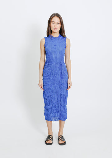 REAH PLEAT DRESS / BRIGHT BLUE