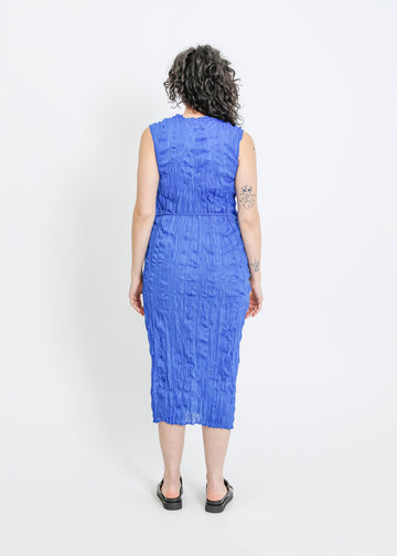 REAH PLEAT DRESS / BRIGHT BLUE