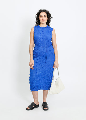 REAH PLEAT DRESS / BRIGHT BLUE