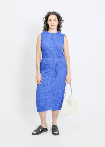 REAH PLEAT DRESS / BRIGHT BLUE