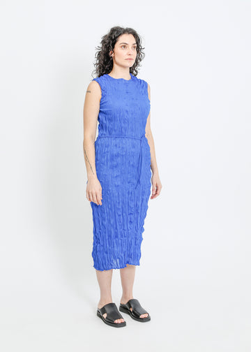 REAH PLEAT DRESS / BRIGHT BLUE