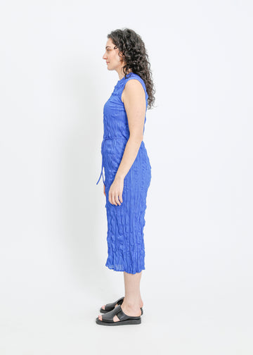 REAH PLEAT DRESS / BRIGHT BLUE