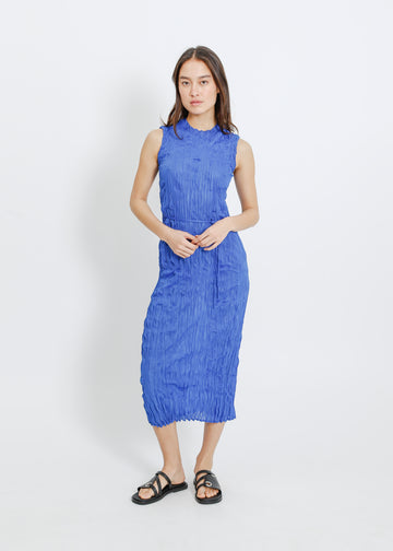 REAH PLEAT DRESS / BRIGHT BLUE
