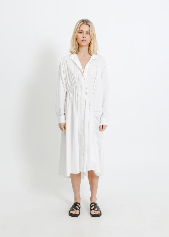 AXIS SHIRT DRESS / WHITE