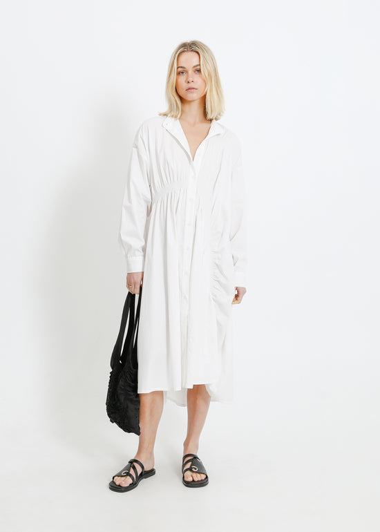 AXIS SHIRT DRESS / WHITE