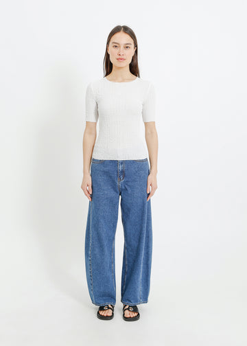 SUTTON PLEAT TEE / WHITE