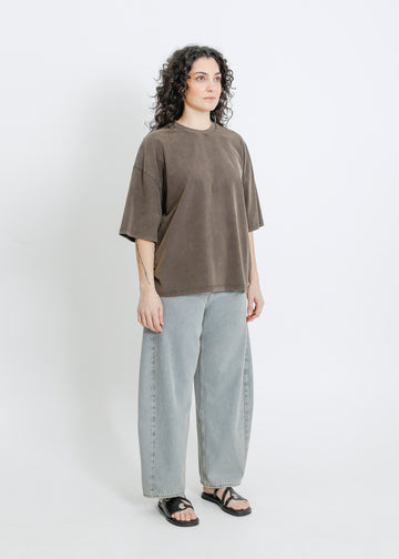 RONNIE OVERSIZE TEE / WASHED CHARCOAL