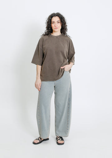 RONNIE OVERSIZE TEE / WASHED CHARCOAL