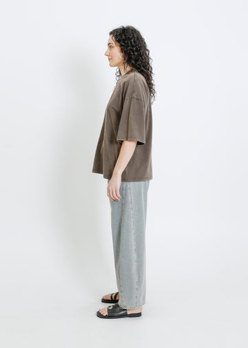 RONNIE OVERSIZE TEE / WASHED CHARCOAL