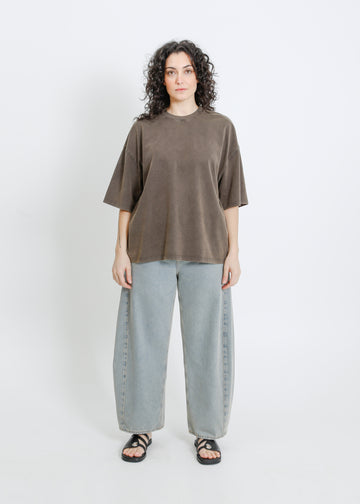 RONNIE OVERSIZE TEE / WASHED CHARCOAL