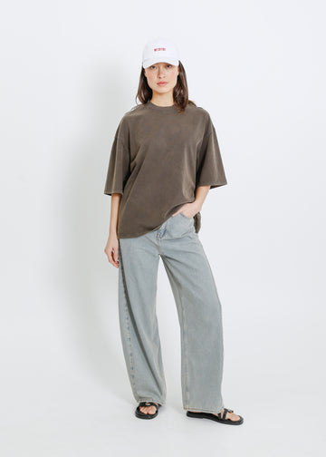 RONNIE OVERSIZE TEE / WASHED CHARCOAL