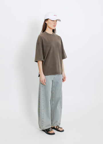 RONNIE OVERSIZE TEE / WASHED CHARCOAL