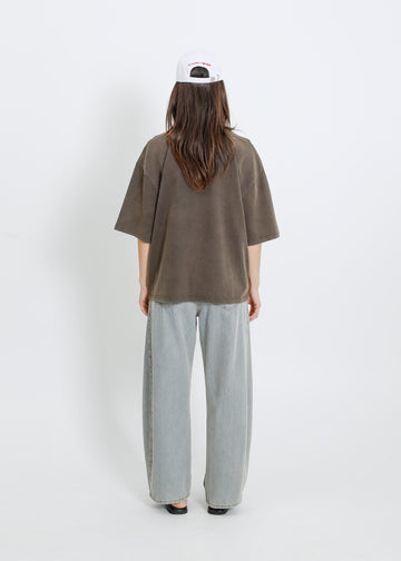 RONNIE OVERSIZE TEE / WASHED CHARCOAL