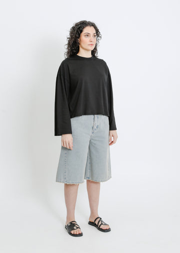 WEAVER LONG SLEEVE TEE / BLACK