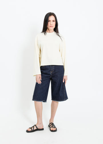 WEAVER LONG SLEEVE TEE / CREAM
