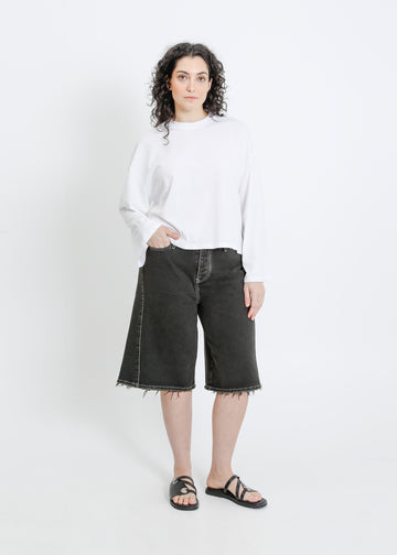 WEAVER LONG SLEEVE TEE / WHITE