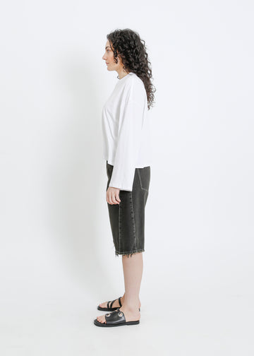 WEAVER LONG SLEEVE TEE / WHITE
