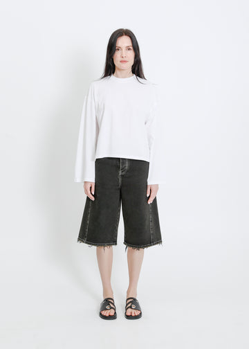 WEAVER LONG SLEEVE TEE / WHITE