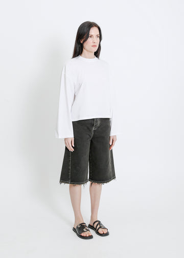WEAVER LONG SLEEVE TEE / WHITE