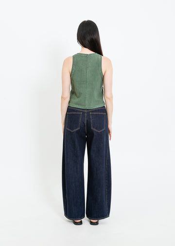 LESLIE TOP / GREEN-GREY