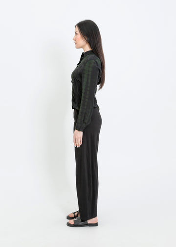 HARDING BLOUSE / BLACK-GREEN