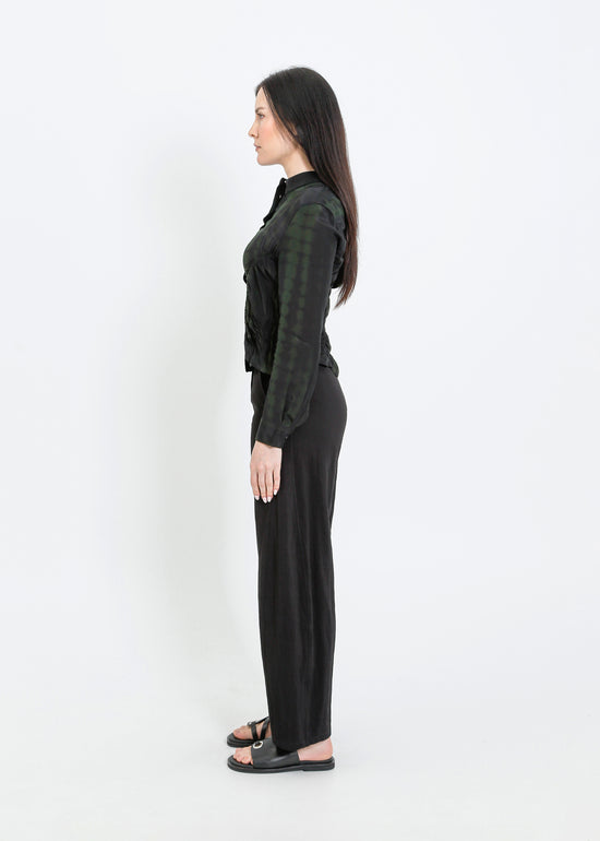 HARDING BLOUSE / BLACK-GREEN