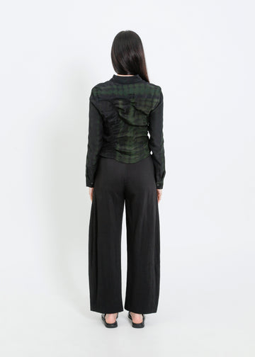 HARDING BLOUSE / BLACK-GREEN