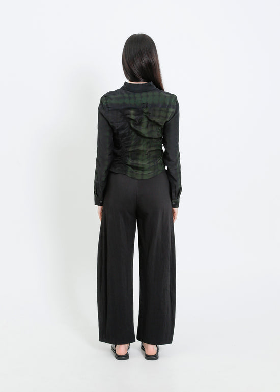 HARDING BLOUSE / BLACK-GREEN