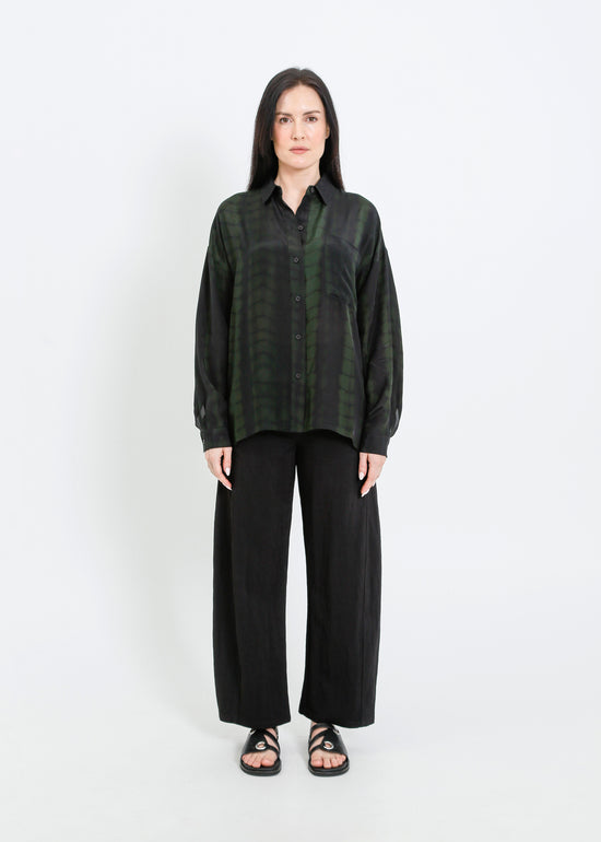 MACKENZIE SHIRT / BLACK-GREEN