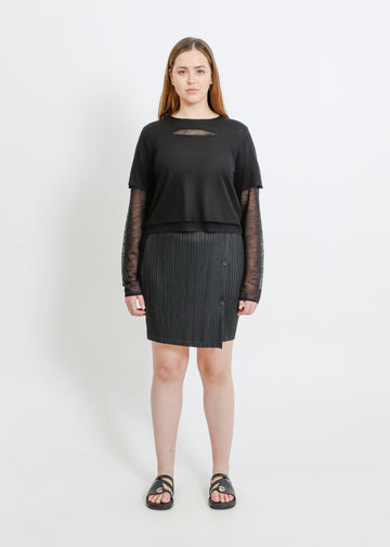 HARPER PLEAT MINI / BLACK