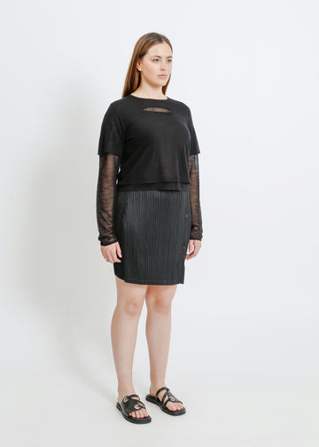 HARPER PLEAT MINI / BLACK
