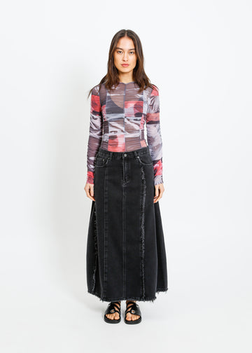 JONAH DENIM SKIRT / BLACK