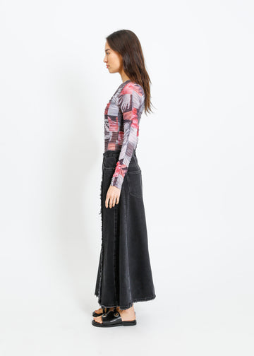 JONAH DENIM SKIRT / BLACK