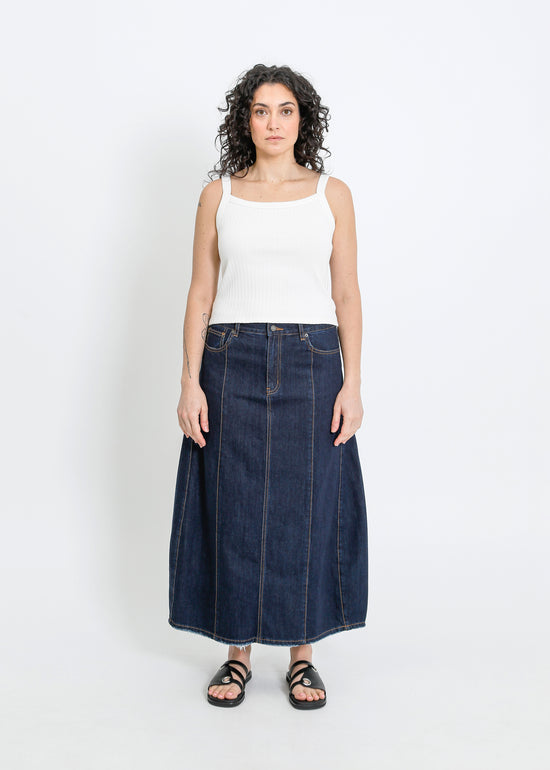 JONAH DENIM SKIRT / INDIGO