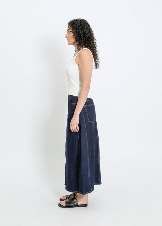 JONAH DENIM SKIRT / INDIGO