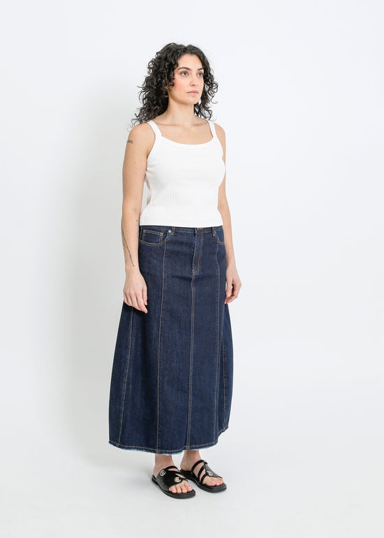 JONAH DENIM SKIRT / INDIGO