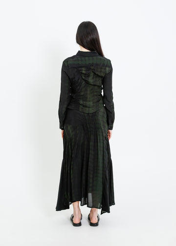 RAVEN SKIRT / BLACK-GREEN