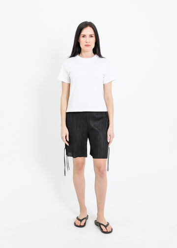SILVANA PLEAT SHORT / BLACK