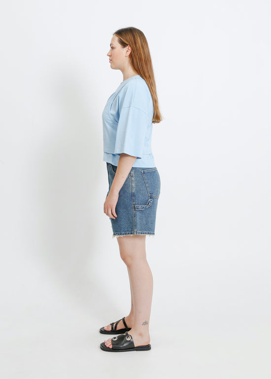 GARCIA DENIM SHORT / INDIGO GREEN WASH