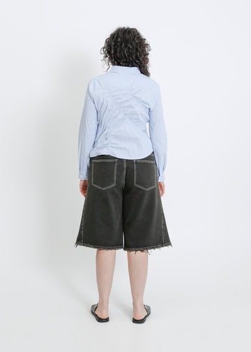 DARIO DENIM SHORT / DIRTY BLACK WASH