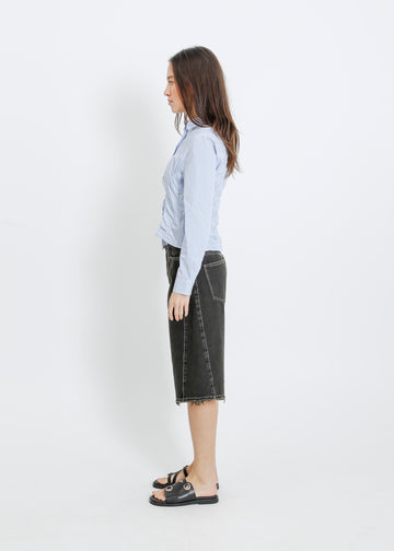 DARIO DENIM SHORT / DIRTY BLACK WASH