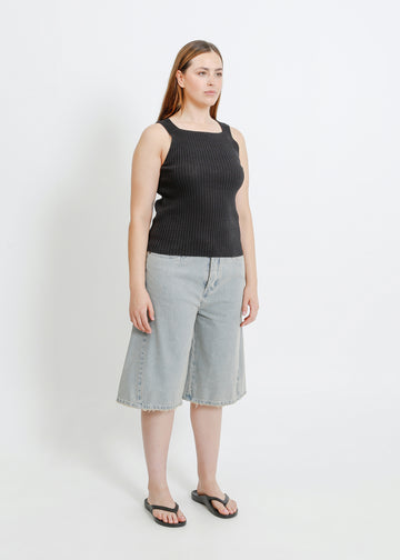 RADAR KNIT TANK / CHARCOAL