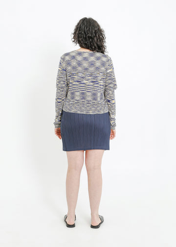 SANSA KNIT TOP / BLUE-YELLOW SPACE DYE